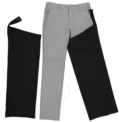 Burberry Men's Grey Casual Wool Trousers