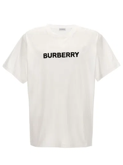 Burberry Logo Print Cotton Oversized T-shirt In White
