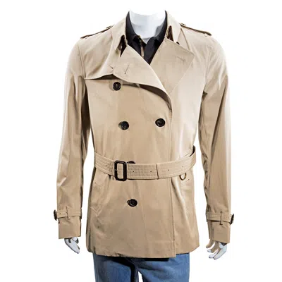 Burberry Men's Heritage Honey Sandringham Short Trench