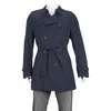 Burberry Coatsjackets In Blue/red