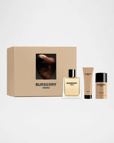 Burberry Men's Hero Eau De Toilette 3-piece Gift Set