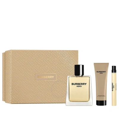 Burberry Men's Hero Gift Set Fragrances 3616304679889 In Berry / Black