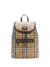 Burberry Highlands Coated Canvas Backpack With Front Logo In Brown