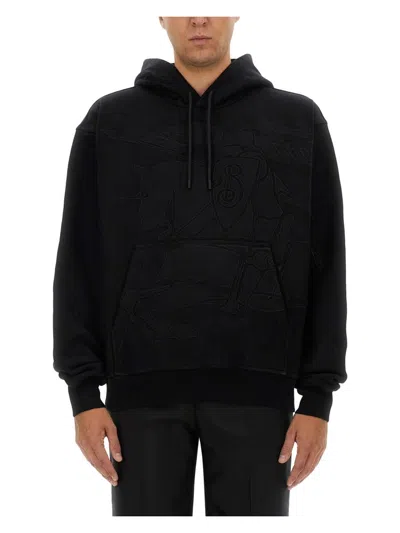 Burberry Men's Hoodie In Black