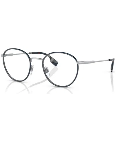 Burberry Men's Hugo Eyeglasses, Be1373 51 In Silver,blue