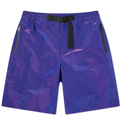 Burberry Men's Iridescent Elasticated Waist Shorts In Blue