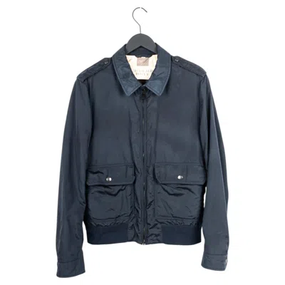 Pre-owned Burberry Men Jacket Bomber Size L, S1852 In Black