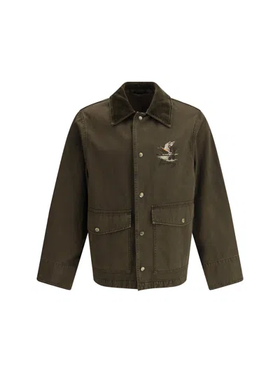 Burberry Men Jacket With Embroidery In Multicolor