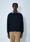 Burberry Mens Black Logo-embroidered Funnel-neck Cotton Sweatshirt In Black