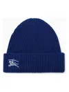 Burberry Embroidered Ekd Cashmere Beanie In Blue