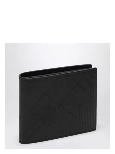BURBERRY MEN'S LEATHER BI-FOLD WALLET CHECK
