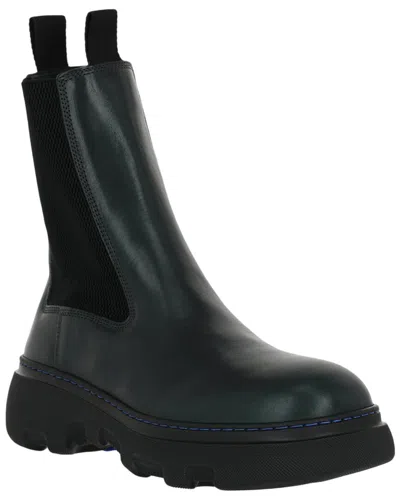Burberry Men's Leather Boot In Black