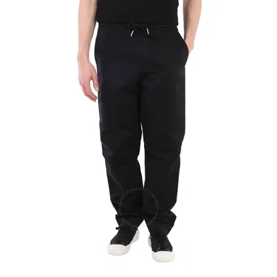 Burberry Men's Linen-cotton Track Pants In Black