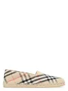 Burberry Almond Toe Checked Canvas Espadrilles