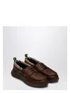 Burberry Leather Loafers Round Toe Rubber Sole