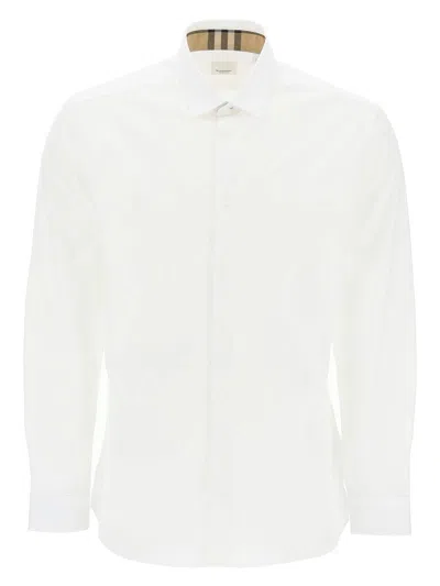 BURBERRY MEN'S LOGO COTTON SHIRT