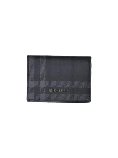 Burberry Men's Logo Embossed Bifold Wallet In Pattern