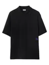 Burberry Regular Fit Shirt With Collar And Short Sleeves In Black