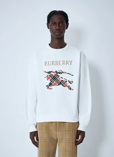 Burberry Men Logo Motif Sweatshirt In White