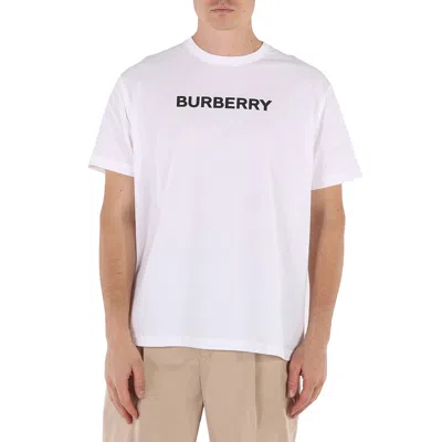 Burberry Logo Print Cotton Oversized T-shirt In White