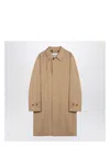 Burberry Long Beige Gabardine Car Coat