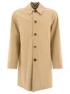 Burberry Reversible Gabardine Car Coat In Beige