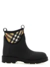Burberry Marsh Stamp Rubber Ankle Boots In Black
