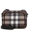 Burberry Check-print Compact Messenger Bag In Brown