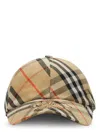 Burberry Check Ekd Cotton Blend Baseball Cap In Sand Check