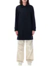 Burberry Mid Camden Heritage Coat In Coal_blue
