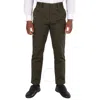 BURBERRY BURBERRY MEN'S MILITARY GREEN STRAIGHT-FIT CROPPED TAILORED TROUSERS
