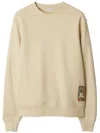 Burberry Check Label Cotton Sweatshirt In Multicolor