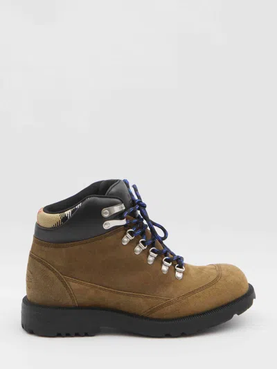Burberry Men Moor Trekking Boots In Brown