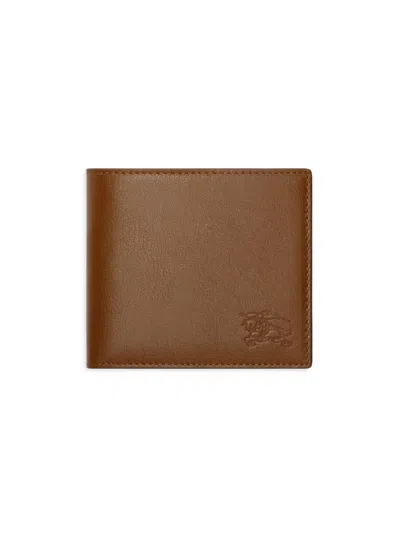 Burberry Men's Ms Leather Bifold Wallet In Finch Brown Hazel