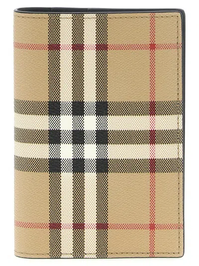 Burberry Men 'ms' Passport Holder In Neutral