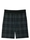 Burberry Check-print Shorts In Ink
