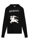 Burberry Cotton Sweater With Ekd Embroidery In Black
