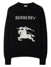 Burberry Cashmere Sweater With Bold Horse Graphic And Crew Neck In Black