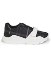 Burberry Men's New Ramsey Check Sneakers In Black