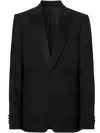 Burberry Oak Leaf Crest Jacquard Tuxedo Jacket In Black