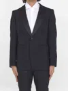 Burberry Oak Leaf Crest Tuxedo Jacket In Black