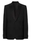 Burberry Oak Leaf Crest Jacquard Tuxedo Jacket In Black