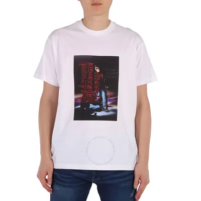 Burberry Men's Optic White Photo Print Cotton T-shirt