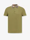 Burberry Organic Cotton Blend Polo Shirt In Green