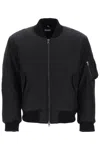 BURBERRY MEN'S PADDED BOMBER JACKET WITH TONAL LOGO EMBLEM EMBROIDERED ON THE BACK