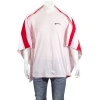 Burberry Men's Pale Pink Striped Cape Detail Cotton Oversized T-shirt In Pale Pink