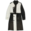 BURBERRY BURBERRY MEN'S PANELLED PLONGE LEATHER DOUBLE-BREASTED TRENCH COAT