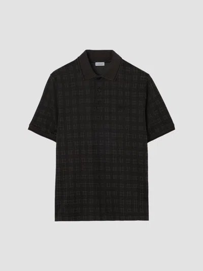 Burberry Check Cotton-blend Polo Shirt In Pattern