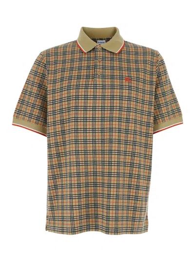 Burberry Pelham Check Polo In Multi