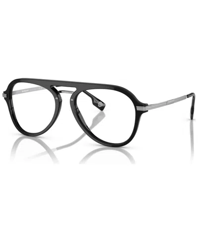 Burberry Men's Pilot Eyeglasses, Be2377 55 In Black